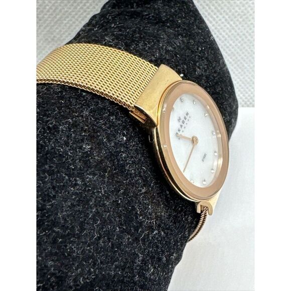Skagen Freja 358SRRD Womens Rose-Tone Steel Mesh Analog Dial Quartz Watch AEA003 main image 10